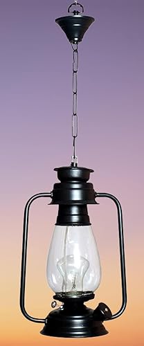 JACKAL® Lantern Hanging Black Lamp with LED Bulb, Hanging Light