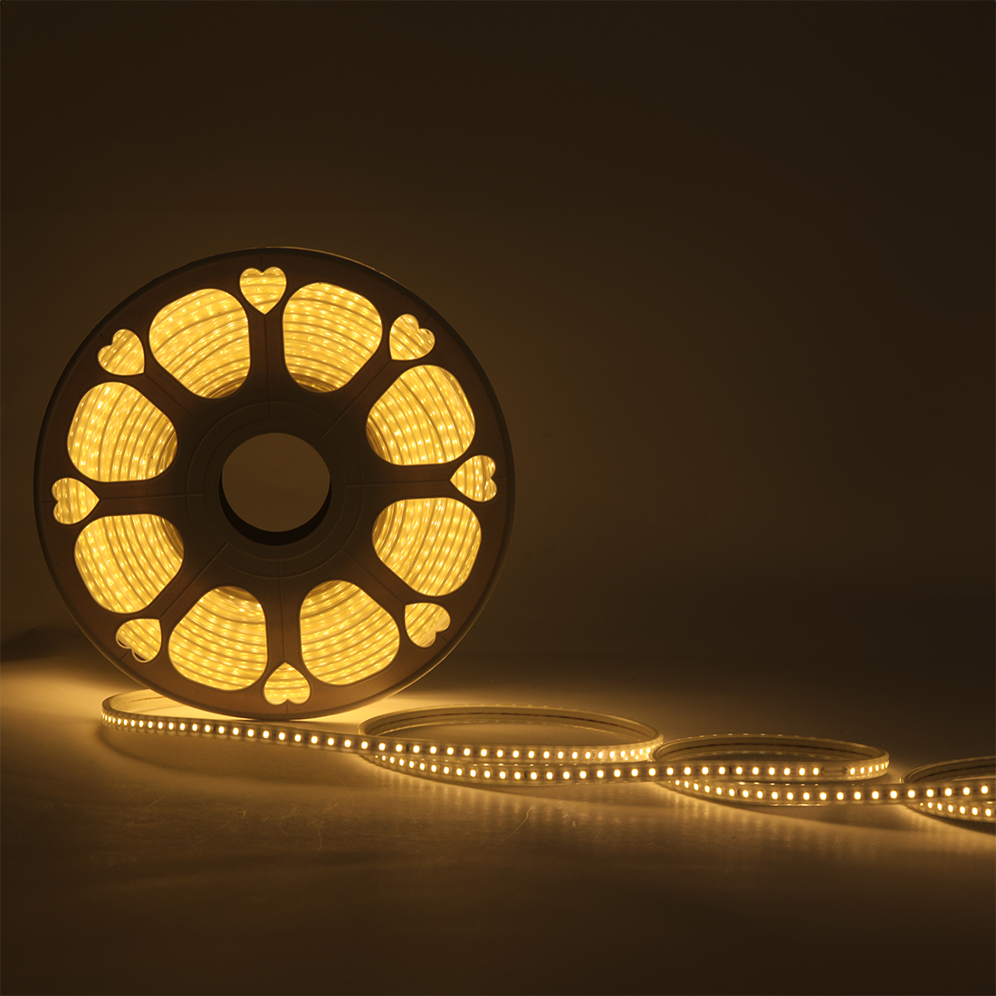 JACKAL 50 Meter LED Rope Light for Decoration with Adapter, Cove Light for Ceiling, Strip Lights for Diwali Decoration, Birthday, Christmas (Warm White)