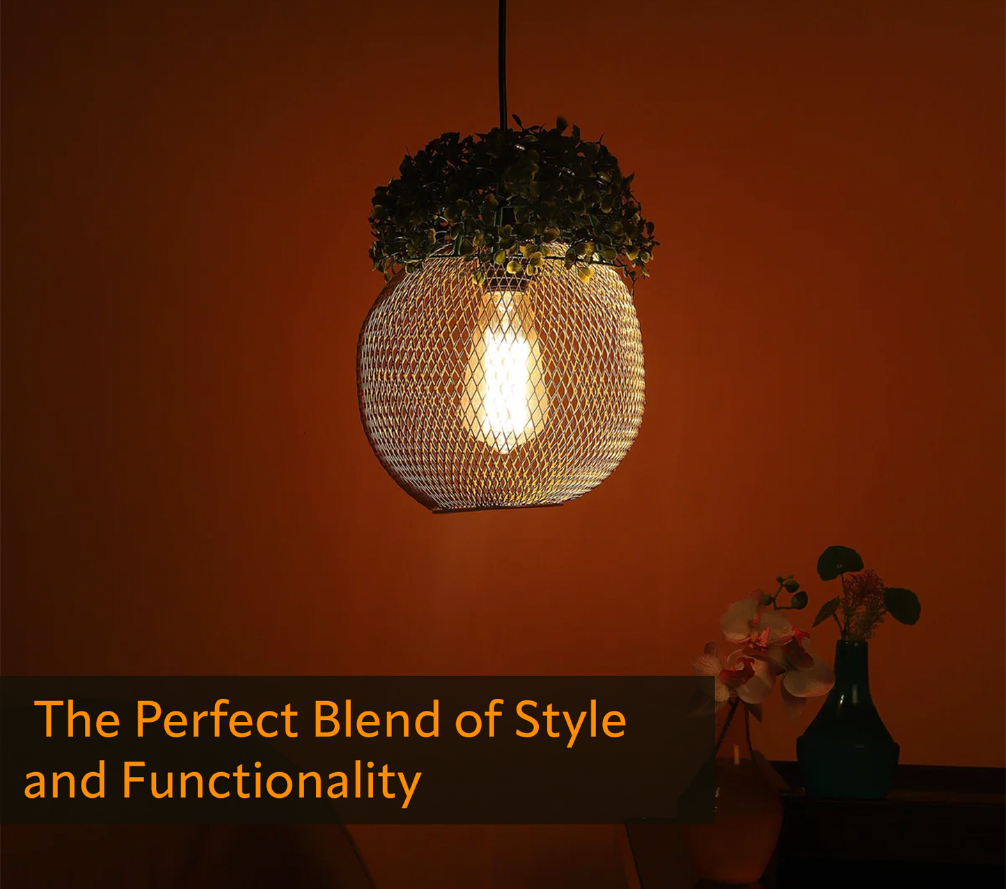 Oval Mesh Hanging Light, Pendant Light Hanging Ceiling Light Pack of 3