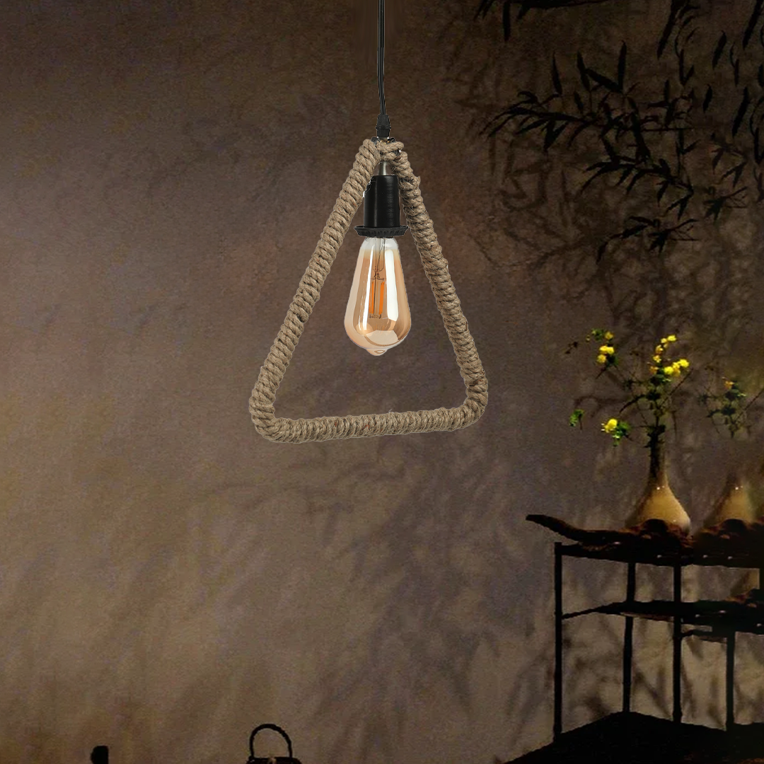 Triangular Shape Rope Hanging Light