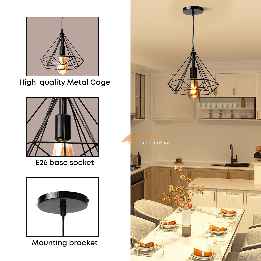 Black Diamond Cluster Pendant Light