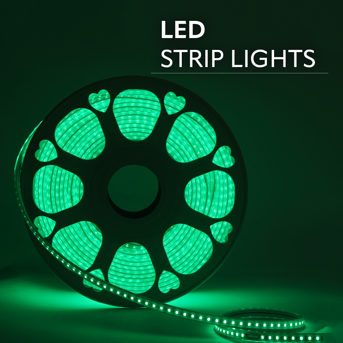 JACKAL 10 Meter LED Rope Light for Decoration with Adapter, Cove Light for Ceiling, Strip Lights for Diwali Decoration, Birthday, Christmas (Green)
