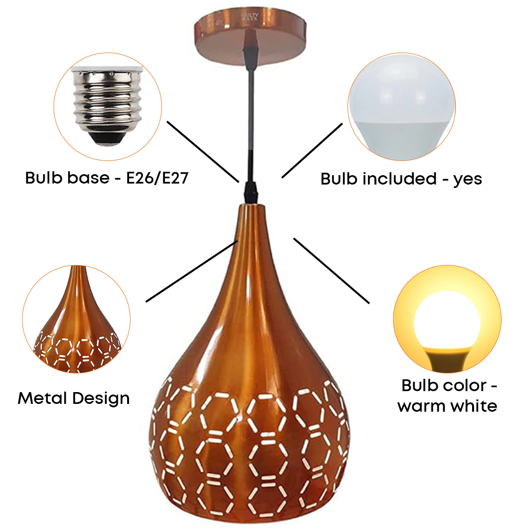 JACKAL Designer Hanging Light Ceiling Pendant Lamp Metal Cutted Modern Pendant Lights Copper