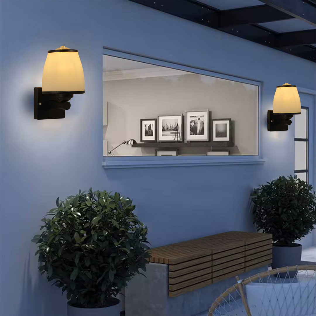 Upside Metal Wall Lamp with Bulb