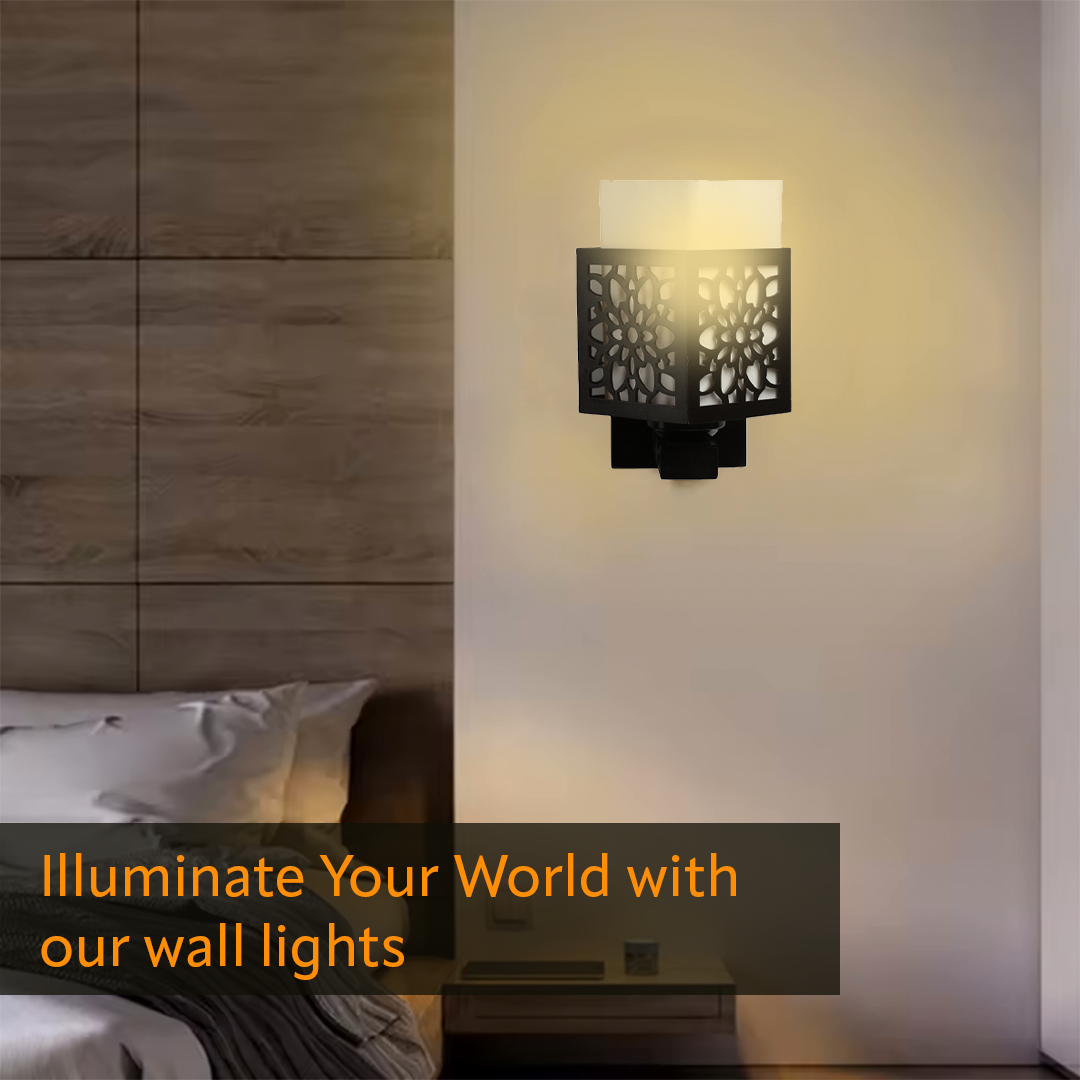 Upside Metal Wall Lamp with Bulb
