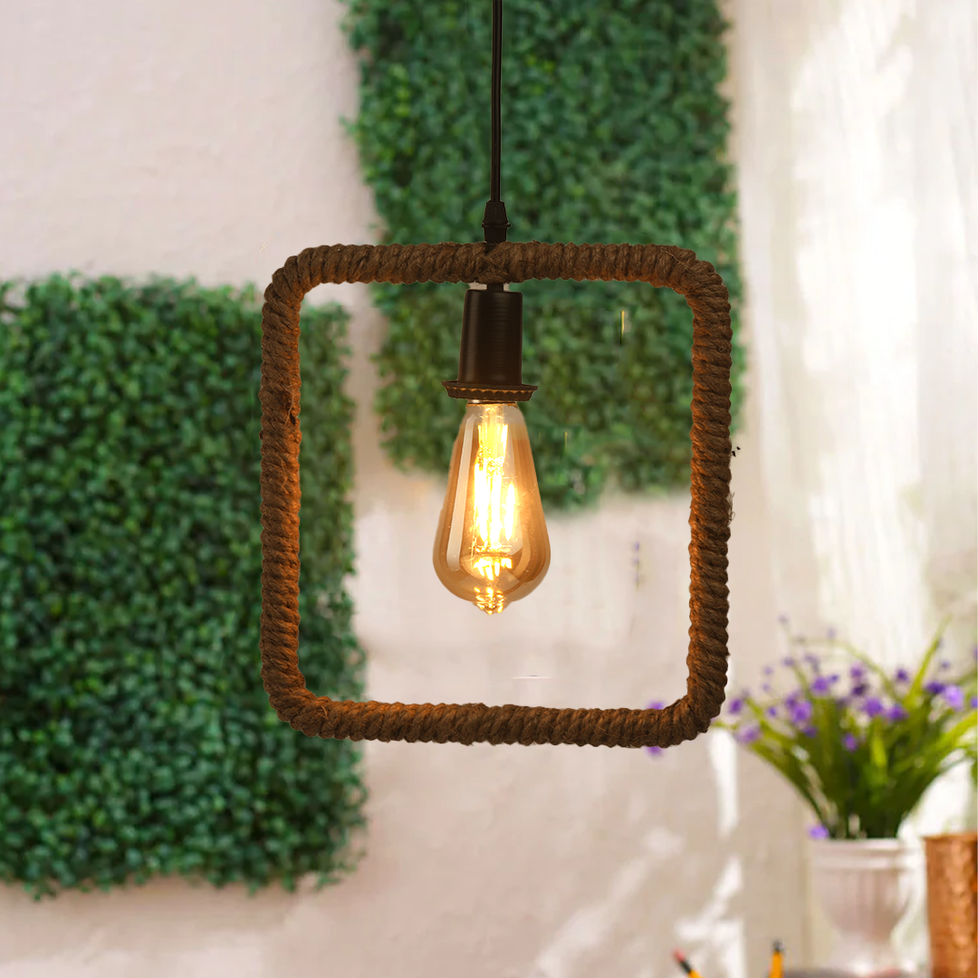 Square Shape Rope Hanging Light