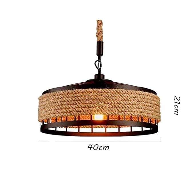 JACKAL Hemp Rope Style Vintage Lamp Ceiling Light