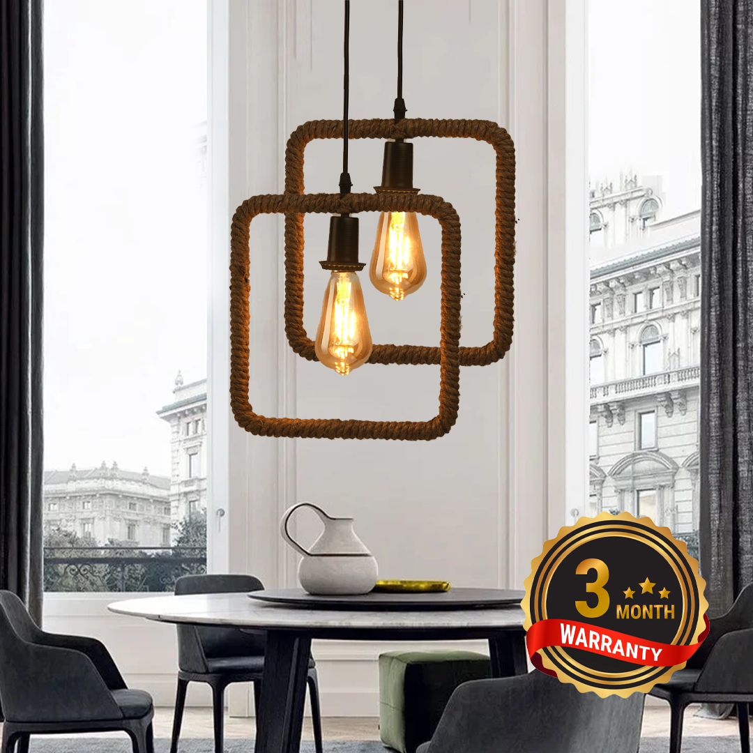 Square Shape Rope Hanging Light