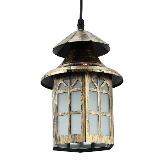 JACKAL® Hut Design Wall Hanging Lamp with LED Bulb Warm White, Mount Light| Pendant Light Hanging Ceiling Light Lamp