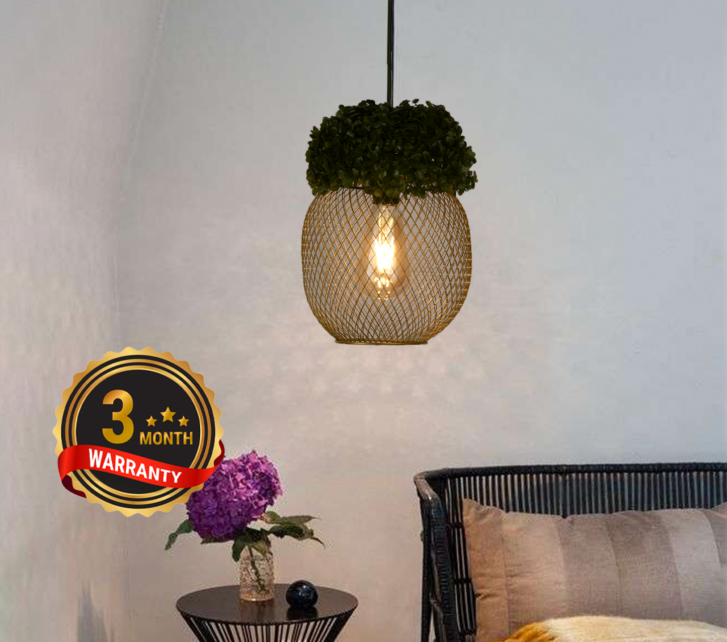 Oval Mesh Hanging Light, Pendant Light Hanging Ceiling Light Pack of 3
