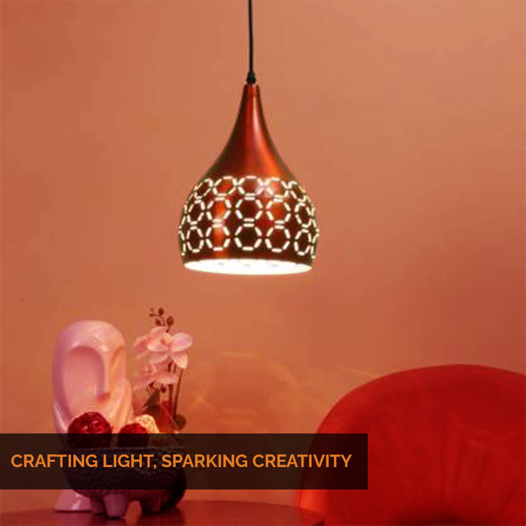JACKAL Designer Hanging Light Ceiling Pendant Lamp Metal Cutted Modern Pendant Lights Red