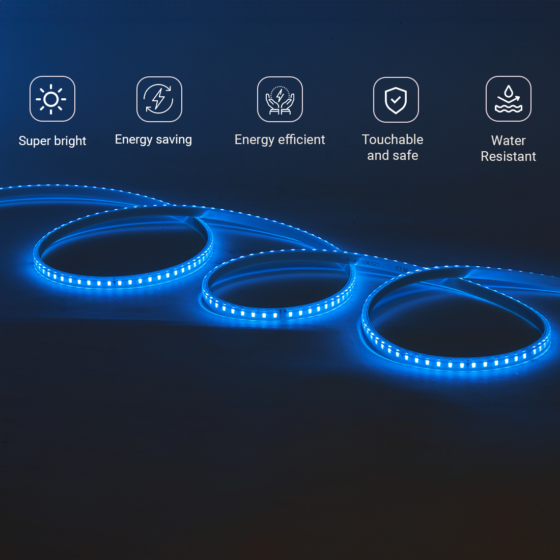 JACKAL 20 Meter LED Rope Light for Decoration with Adapter, Cove Light for Ceiling, Strip Lights for Diwali Decoration, Birthday, Christmas ( Ice Blue)