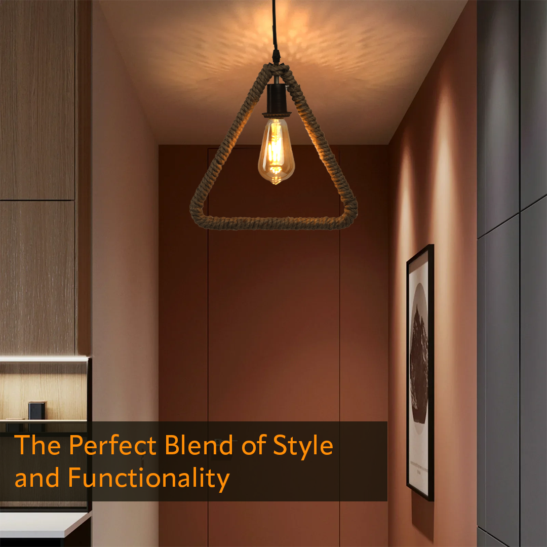 Triangular Shape Rope Hanging Light