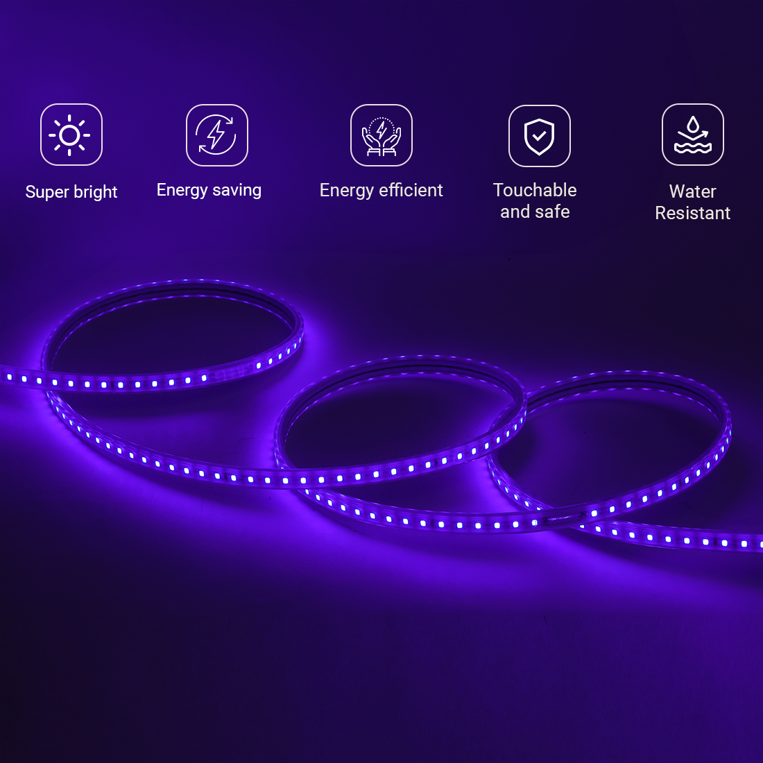 JACKAL 20 Meter LED Rope Light for Decoration with Adapter, Cove Light for Ceiling, Strip Lights for Diwali Decoration, Birthday, Christmas (Blue)