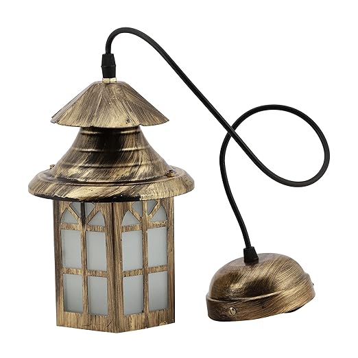 JACKAL® Hut Design Wall Hanging Lamp with LED Bulb Warm White, Mount Light| Pendant Light Hanging Ceiling Light Lamp