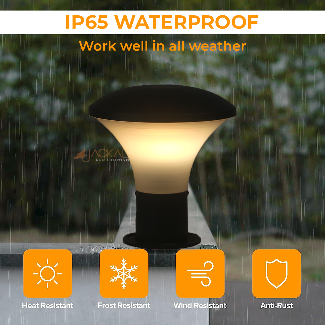 JACKAL® 10W Modern Garden Pillar LED Light |Bollard Light Garden LED Outdoor Gate Light