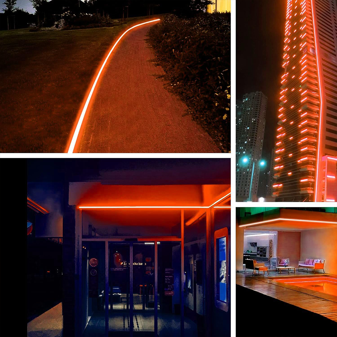JACKAL 20 Meter LED Rope Light for Decoration with Adapter, Cove Light for Ceiling, Strip Lights for Diwali Decoration, Birthday, Christmas (Amber)