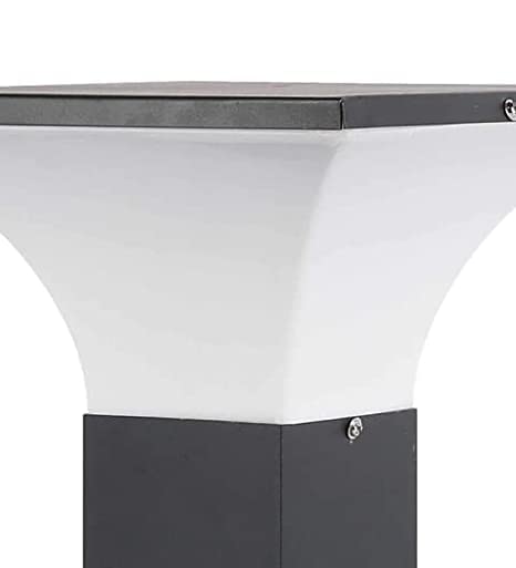 JACKAL® Main Gate Light Waterproof Outdoor Gate Light Modern Style Rust Resistance Unbreakable PVC Shade Garden Pillar Boundary Exterior Lamp Fixture Square Shape (Bulb Included)