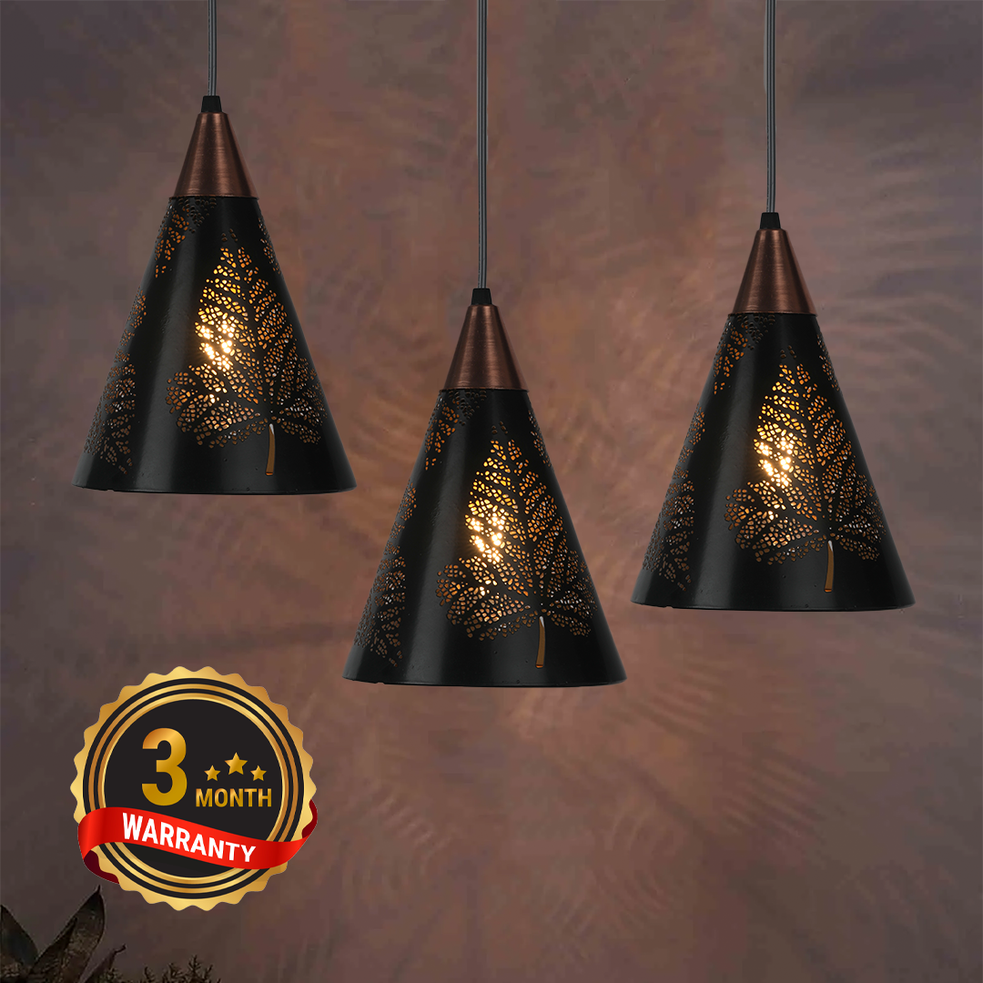 Jackal Leaf Mesh Cone Hanging Light, Pendant Light Hanging Ceiling Light