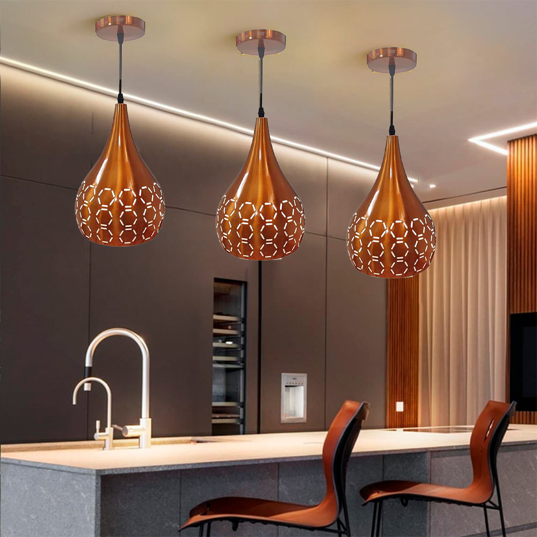 JACKAL Designer Hanging Light Ceiling Pendant Lamp Metal Cutted Modern Pendant Lights Copper