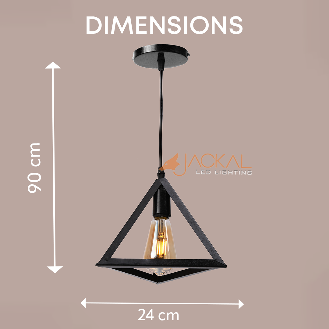 3 Set Vintage Triangle Shape Pendant Light