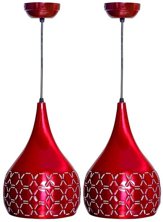 JACKAL Designer Hanging Light Ceiling Pendant Lamp Metal Cutted Modern Pendant Lights Red