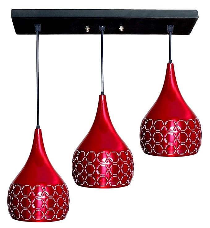 JACKAL Designer Hanging Light Ceiling Pendant Lamp Metal Cutted Modern Pendant Lights Red
