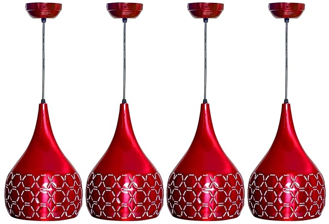 JACKAL Designer Hanging Light Ceiling Pendant Lamp Metal Cutted Modern Pendant Lights Red