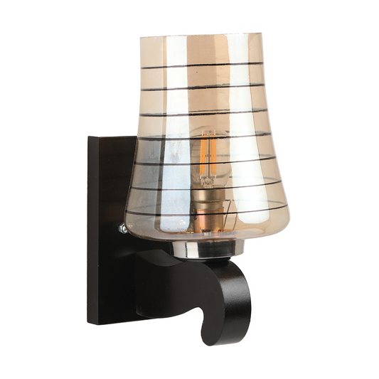 Amber Stripe Glass Wall Light