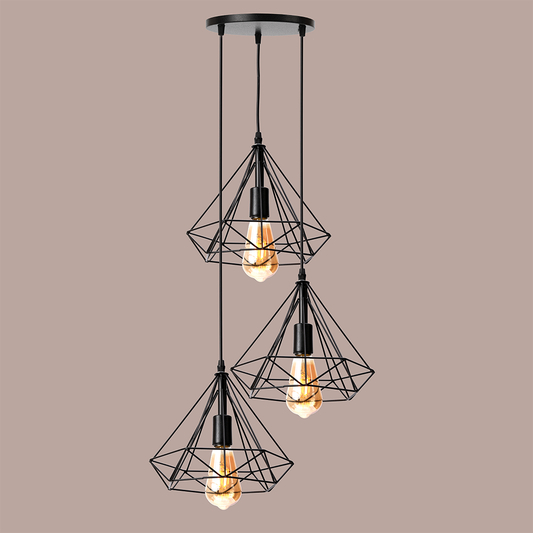 3 Set Diamond Cluster Pendant Light