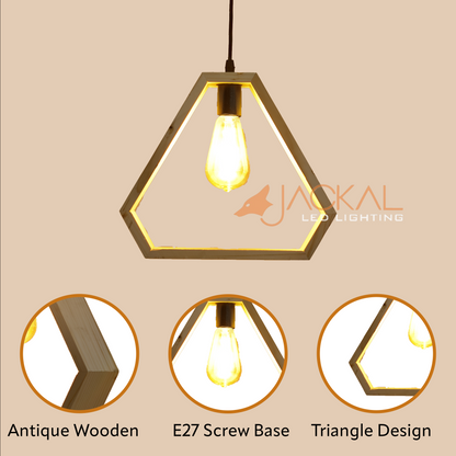 Modern Triangle Shape Wooden Hanging