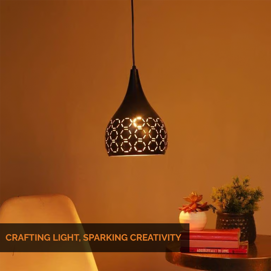 JACKAL Designer Hanging Light Ceiling Pendant Lamp Metal Cutted Modern Pendant Lights Black