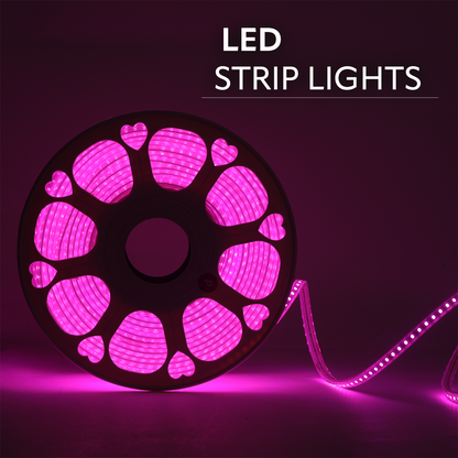 JACKAL 10 Meter LED Rope Light for Decoration with Adapter, Cove Light for Ceiling, Strip Lights for Diwali Decoration, Birthday, Christmas (Pink)