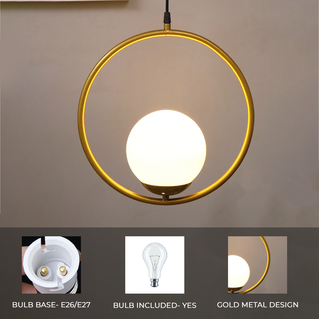 Frosted Glass Wall Lamp with Bulb