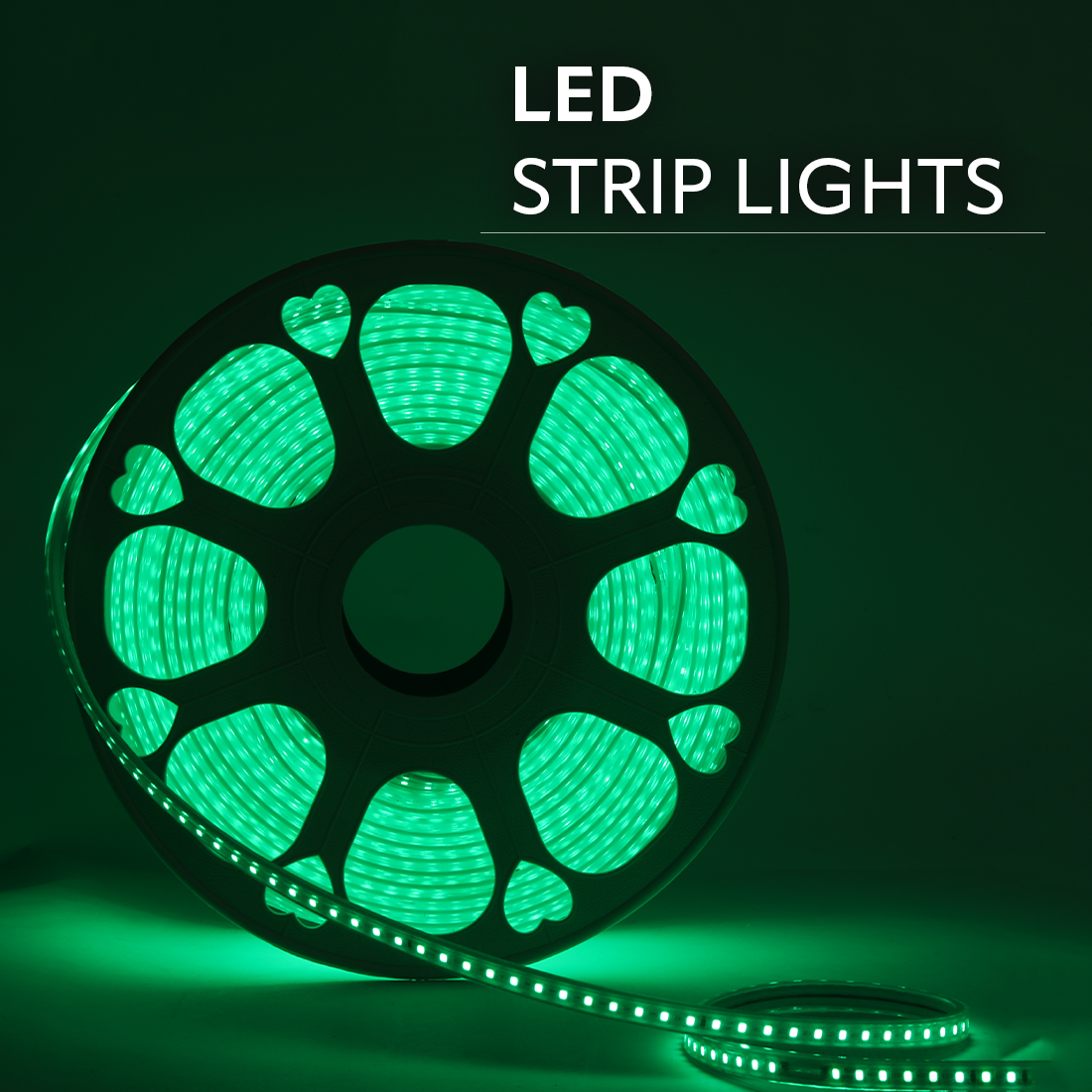 JACKAL 50 Meter LED Rope Light for Decoration with Adapter, Cove Light for Ceiling, Strip Lights for Diwali Decoration, Birthday, Christmas (Green)