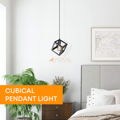 Metal Cube Shape Pendant Light