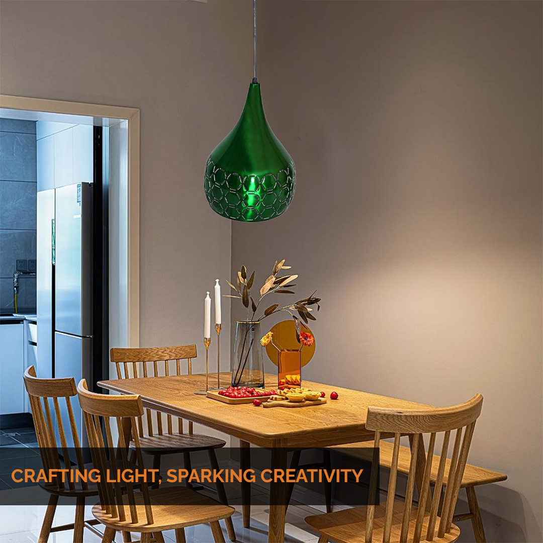 JACKAL Designer Hanging Light Ceiling Pendant Lamp Metal Cutted Modern Pendant Lights Green