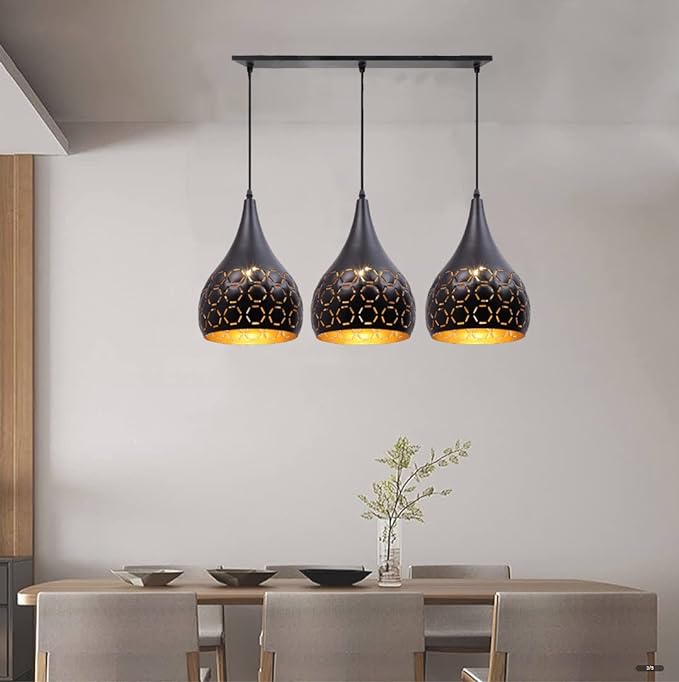 JACKAL Designer Hanging Light Ceiling Pendant Lamp Metal Cutted Modern Pendant Lights Black