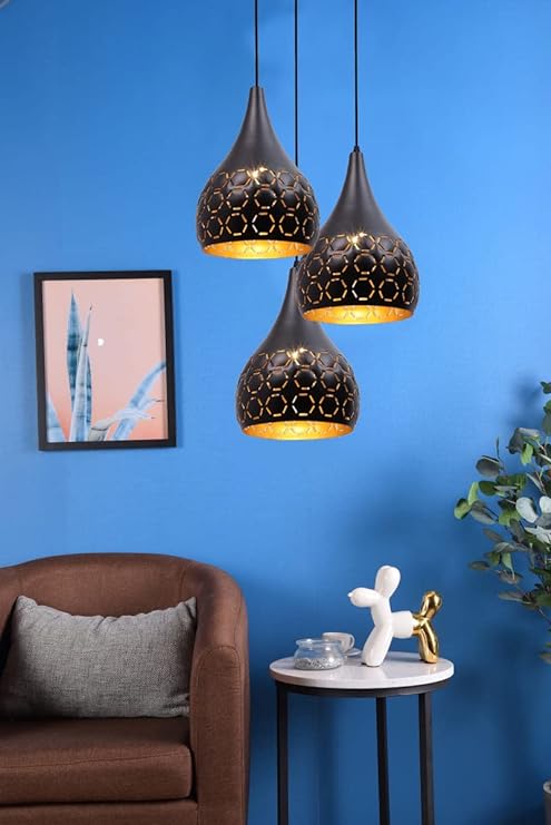 JACKAL Designer Hanging Light Ceiling Pendant Lamp Metal Cutted Modern Pendant Lights Black