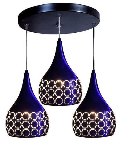 JACKAL Designer Hanging Light Ceiling Pendant Lamp Metal Cutted Modern Pendant Lights Blue