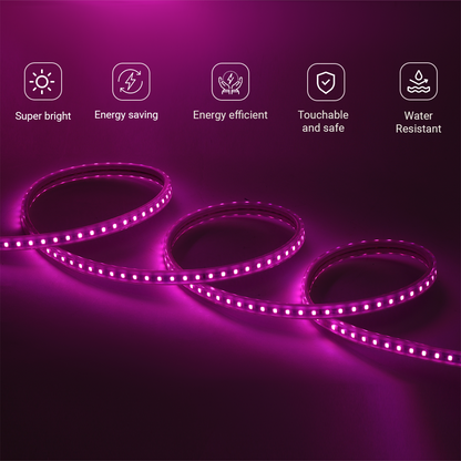 JACKAL 10 Meter LED Rope Light for Decoration with Adapter, Cove Light for Ceiling, Strip Lights for Diwali Decoration, Birthday, Christmas (Pink)