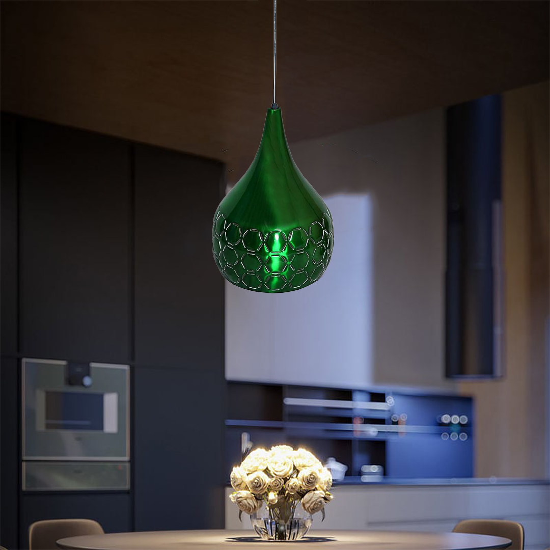 JACKAL Designer Hanging Light Ceiling Pendant Lamp Metal Cutted Modern Pendant Lights Green