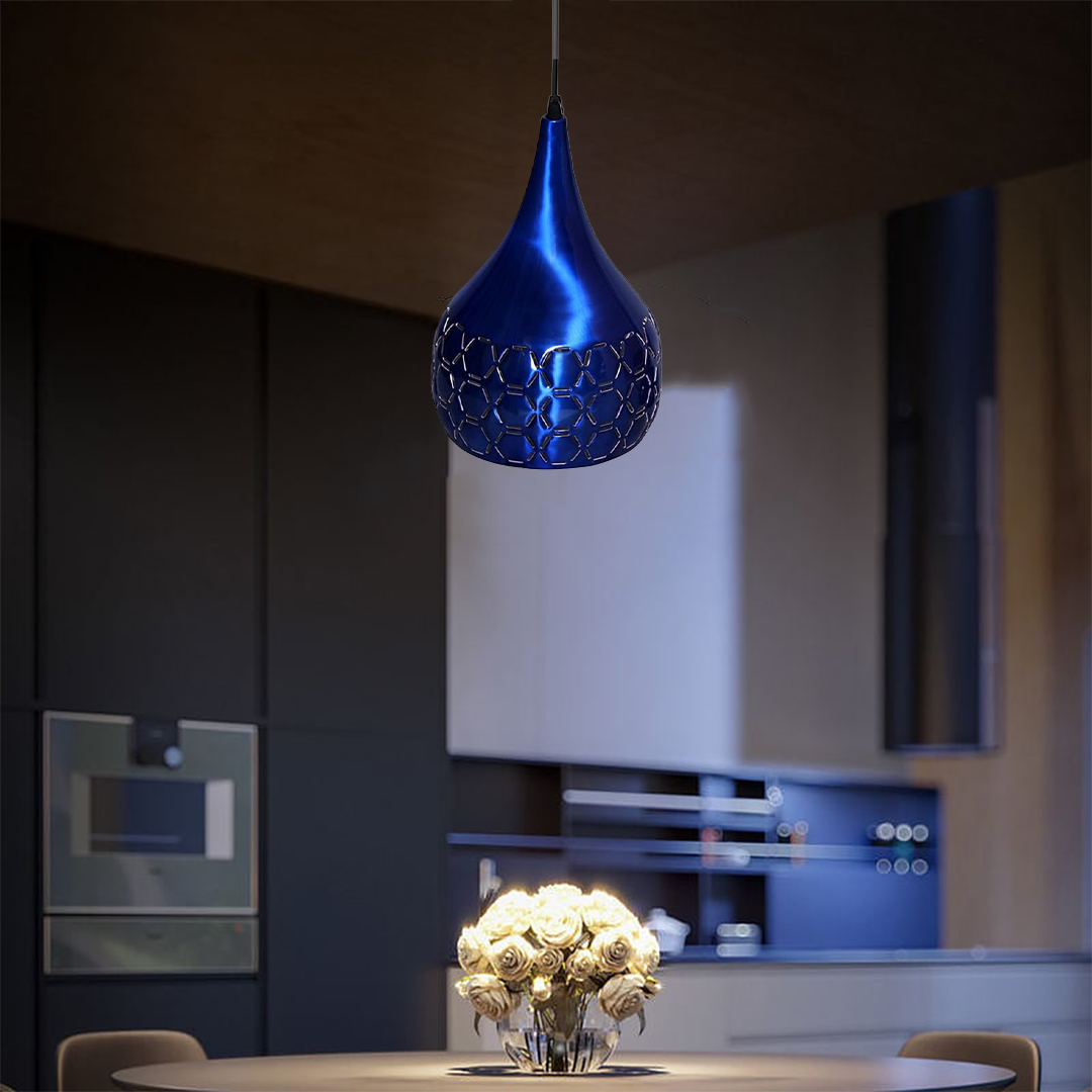 JACKAL Designer Hanging Light Ceiling Pendant Lamp Metal Cutted Modern Pendant Lights Blue