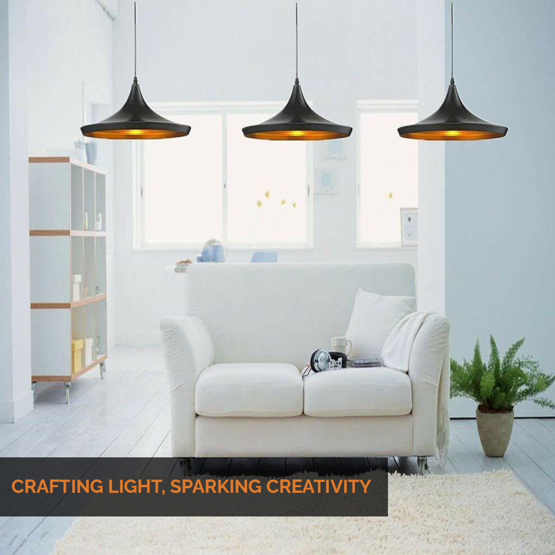 Tulip Shape Hanging Light for Living Room (14 Inch)