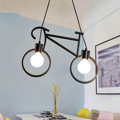 Metal Cycle Shape Pendant Light