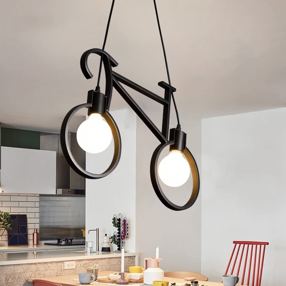 Metal Cycle Shape Pendant Light