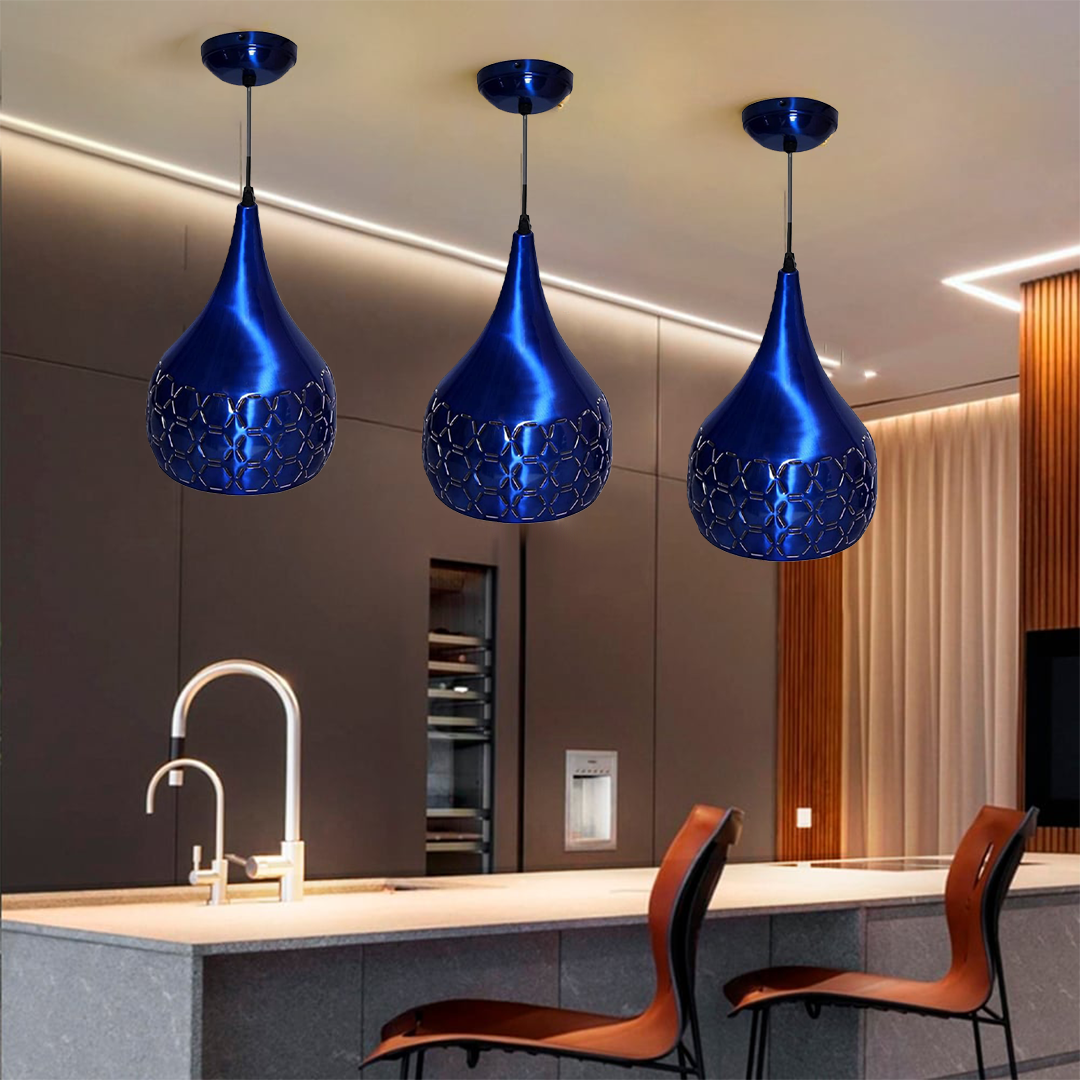 JACKAL Designer Hanging Light Ceiling Pendant Lamp Metal Cutted Modern Pendant Lights Blue