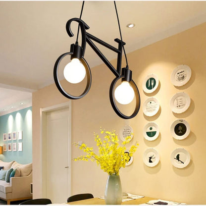 Metal Cycle Shape Pendant Light