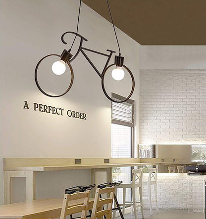 Metal Cycle Shape Pendant Light